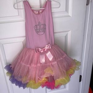 Popatu Pink Princess Dress 2T/3T full Tulle skirt with Sparkles